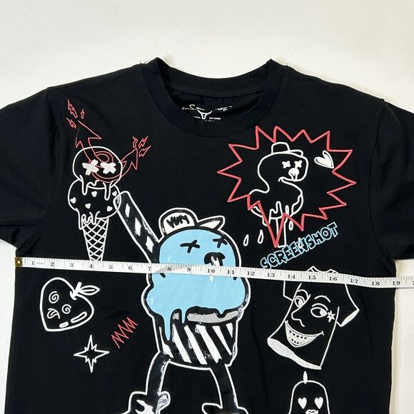 Screenshot Brand Black T Shirt Small Ice Cream Baseball Graphics Streetwear Hip - Picture 8 of 8